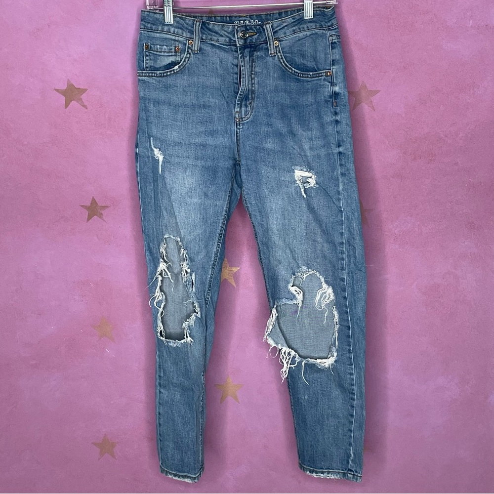 Wild Fable Distressed High Rise Mom Jeans Size 2
